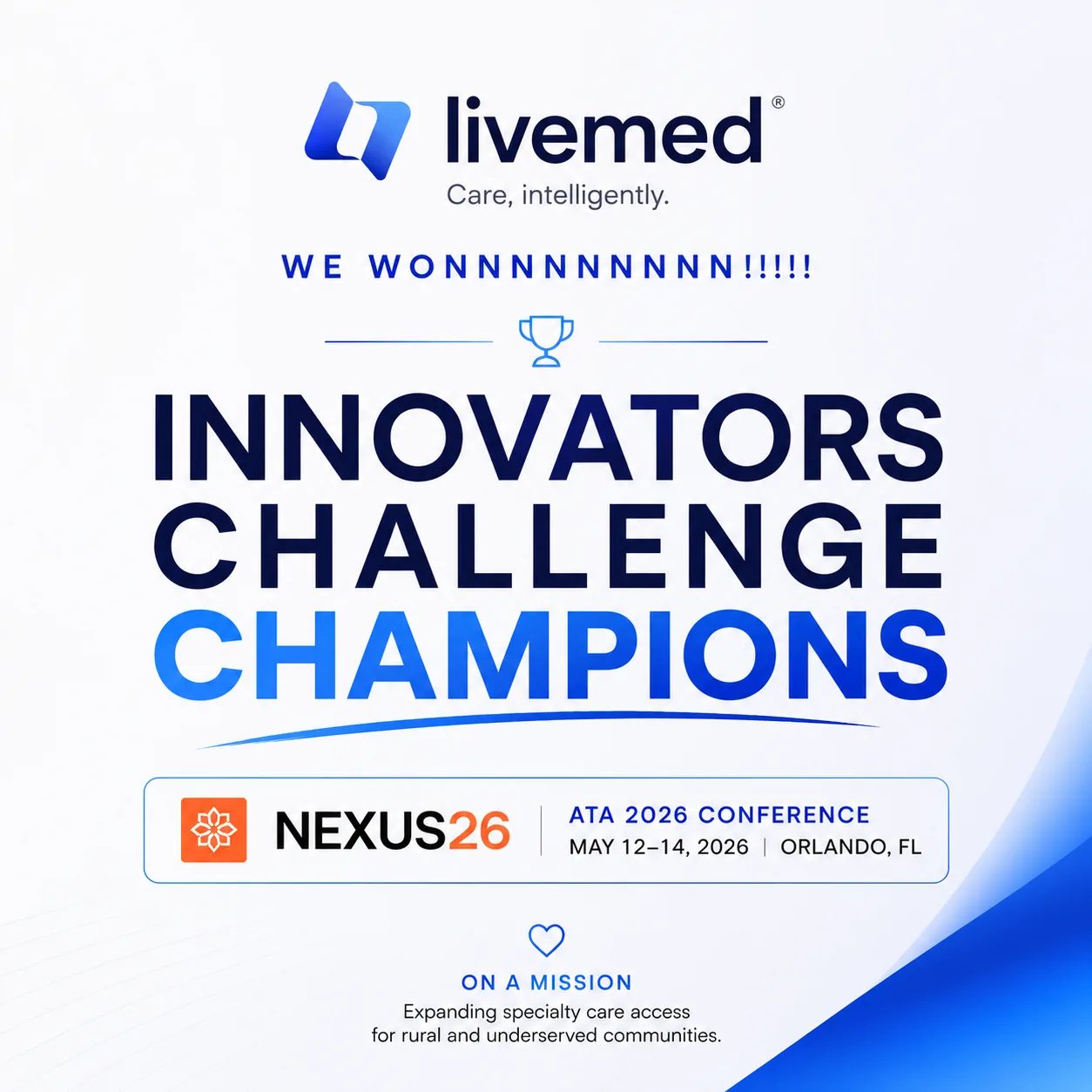 LiveMed — ATA Nexus 2026 Innovators Challenge Champions