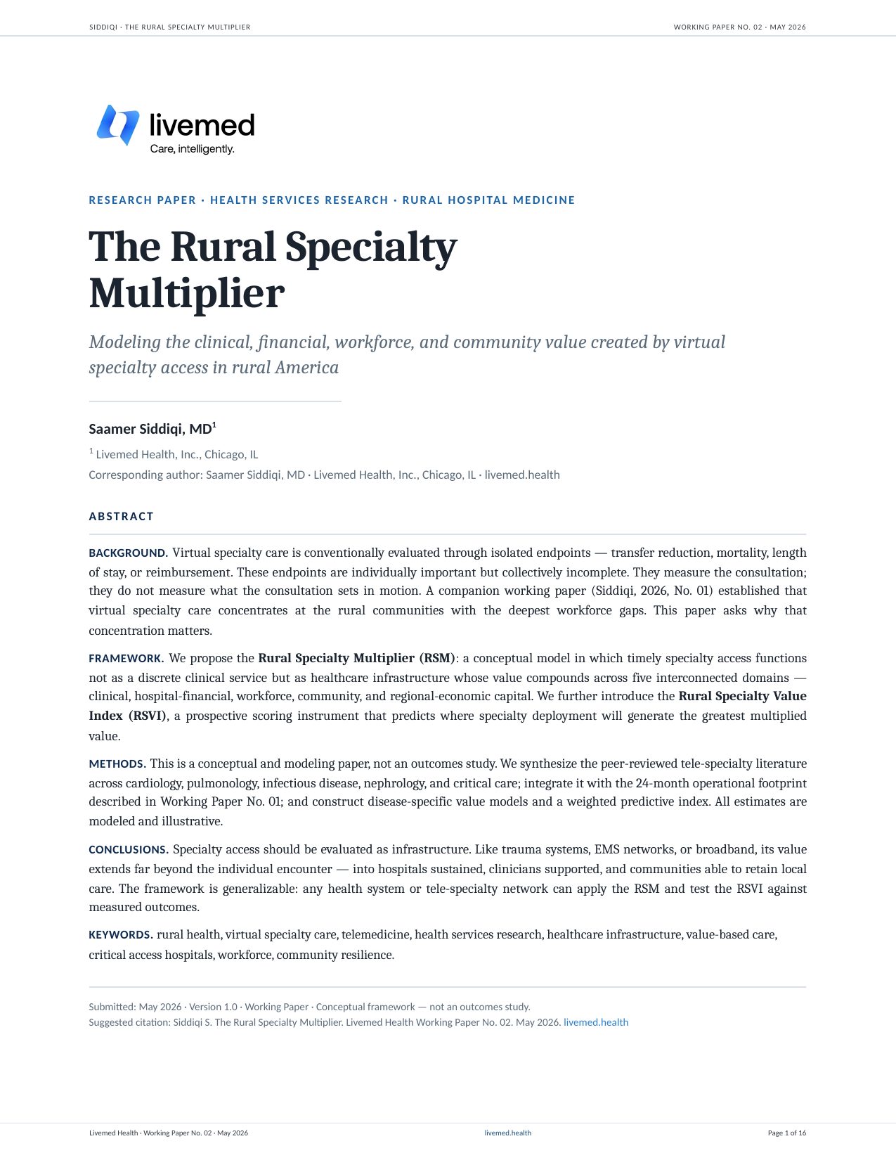 The Specialty Value Multiplier — page 1 preview